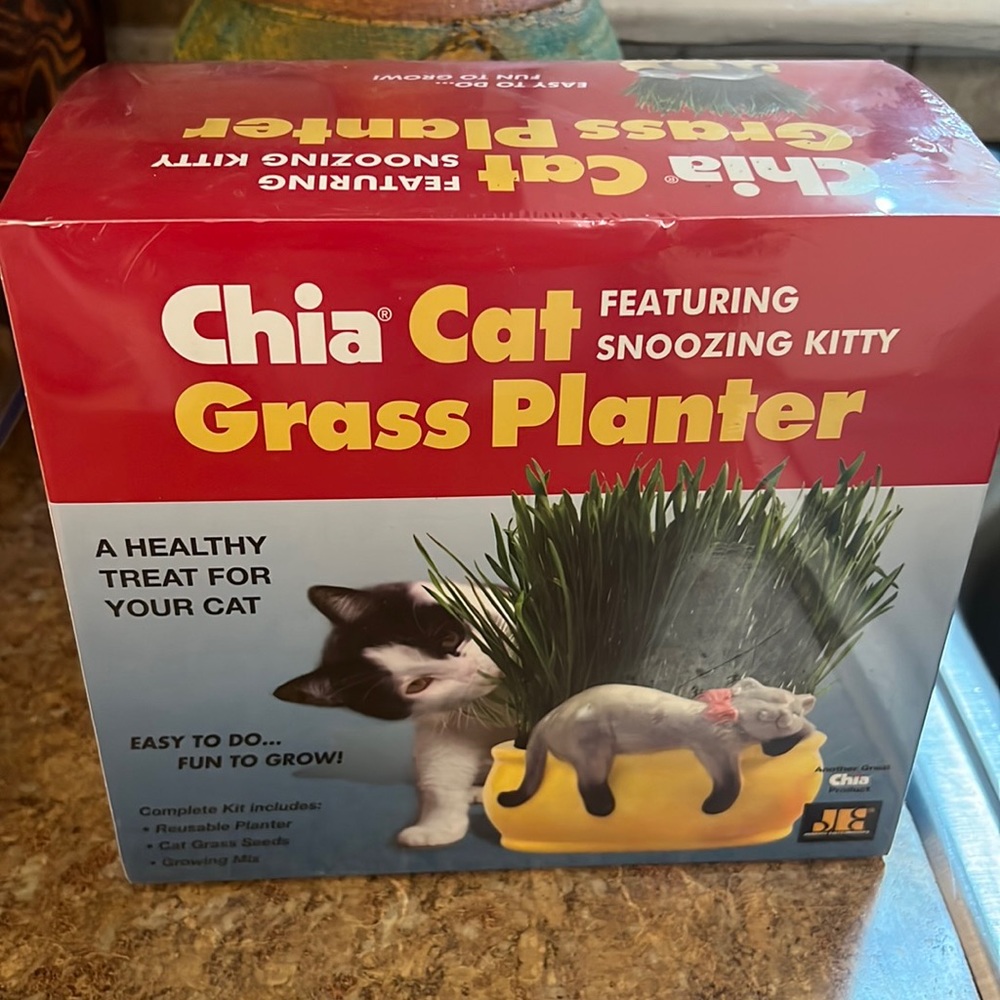 Chia Cat Grass Planter New